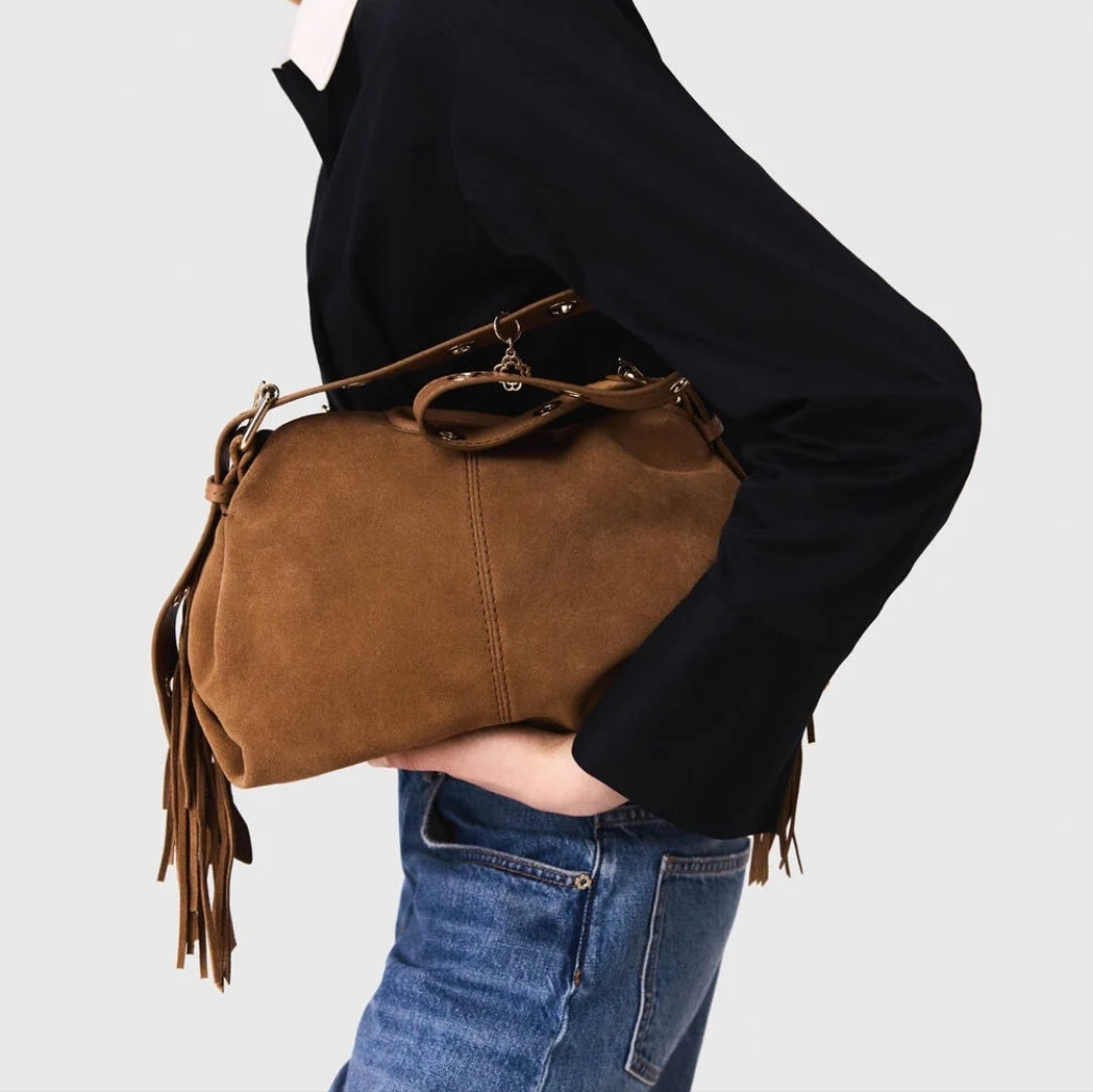 Maje Suede Miss M Bag